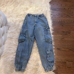 Denim Jean Cargo Pants